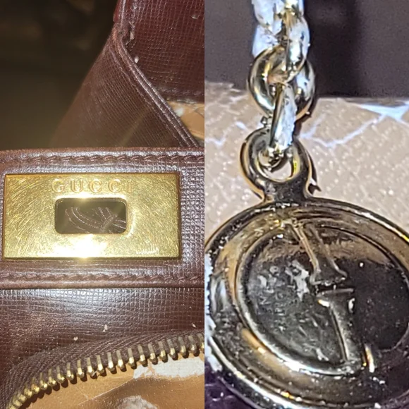 Gucci Burgundy Leather Twist Lock Satchel Handbag Vintage Authentic Rare - Picture 8 of 15